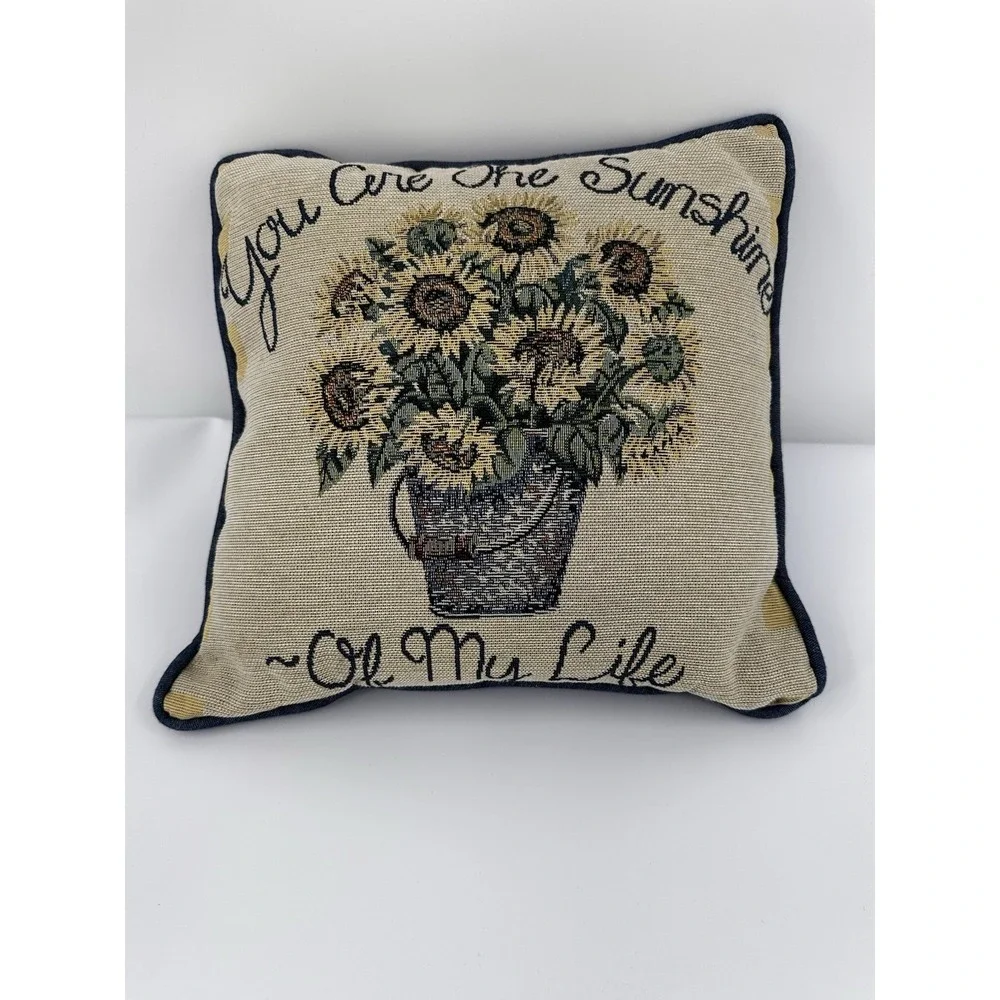 Sunflower Tapestry Pillow 12